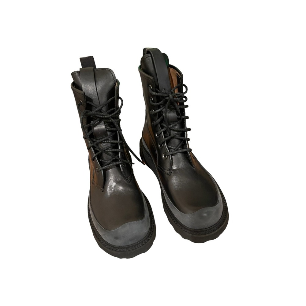 Bottega Veneta 578295 Men's Black leather grey suede Storm Cuir boots, Sz 40 - Picture 6 of 15